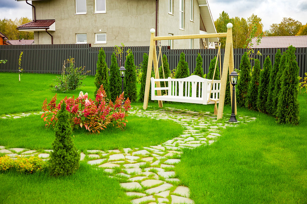Landscape around patio: Give your landscape some attention.